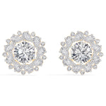 Yellow Gold 4Ct Cluster Halo Pear Lab Grown Diamond Avyelle Earring