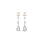 Rose Gold 7Ct Multi Pear Drop Pear Lab Grown Diamond Zarex Earring