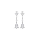White Gold 7Ct Multi Pear Drop Pear Lab Grown Diamond Zarex Earring