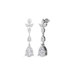 White Gold 7Ct Multi Pear Drop Pear Lab Grown Diamond Zarex Earring
