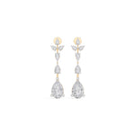 Yellow Gold 7Ct Multi Pear Drop Pear Lab Grown Diamond Zarex Earring