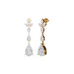 Yellow Gold 7Ct Multi Pear Drop Pear Lab Grown Diamond Zarex Earring