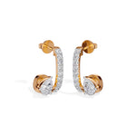 Rose Gold 1Ct Bar Drop Pear Lab Grown Diamond Zyvora Earring