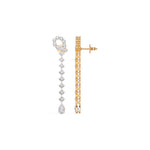 Rose Gold 2 50Ct Halo Drop Pear Lab Grown Diamond Zorixa Earring