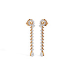 Rose Gold 2 50Ct Halo Drop Pear Lab Grown Diamond Zorixa Earring