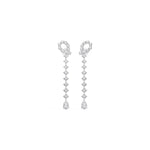 White Gold 2 50Ct Halo Drop Pear Lab Grown Diamond Zorixa Earring
