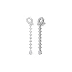 White Gold 2 50Ct Halo Drop Pear Lab Grown Diamond Zorixa Earring