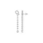 White Gold 2 50Ct Halo Drop Pear Lab Grown Diamond Zorixa Earring