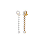 Yellow Gold 2 50Ct Halo Drop Pear Lab Grown Diamond Zorixa Earring