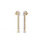 Yellow Gold 2 50Ct Halo Drop Pear Lab Grown Diamond Zorixa Earring