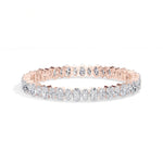 Rose Gold 21 50Ct Tennis Classic Oval Lab Grown Diamond Lorixa Bracelet