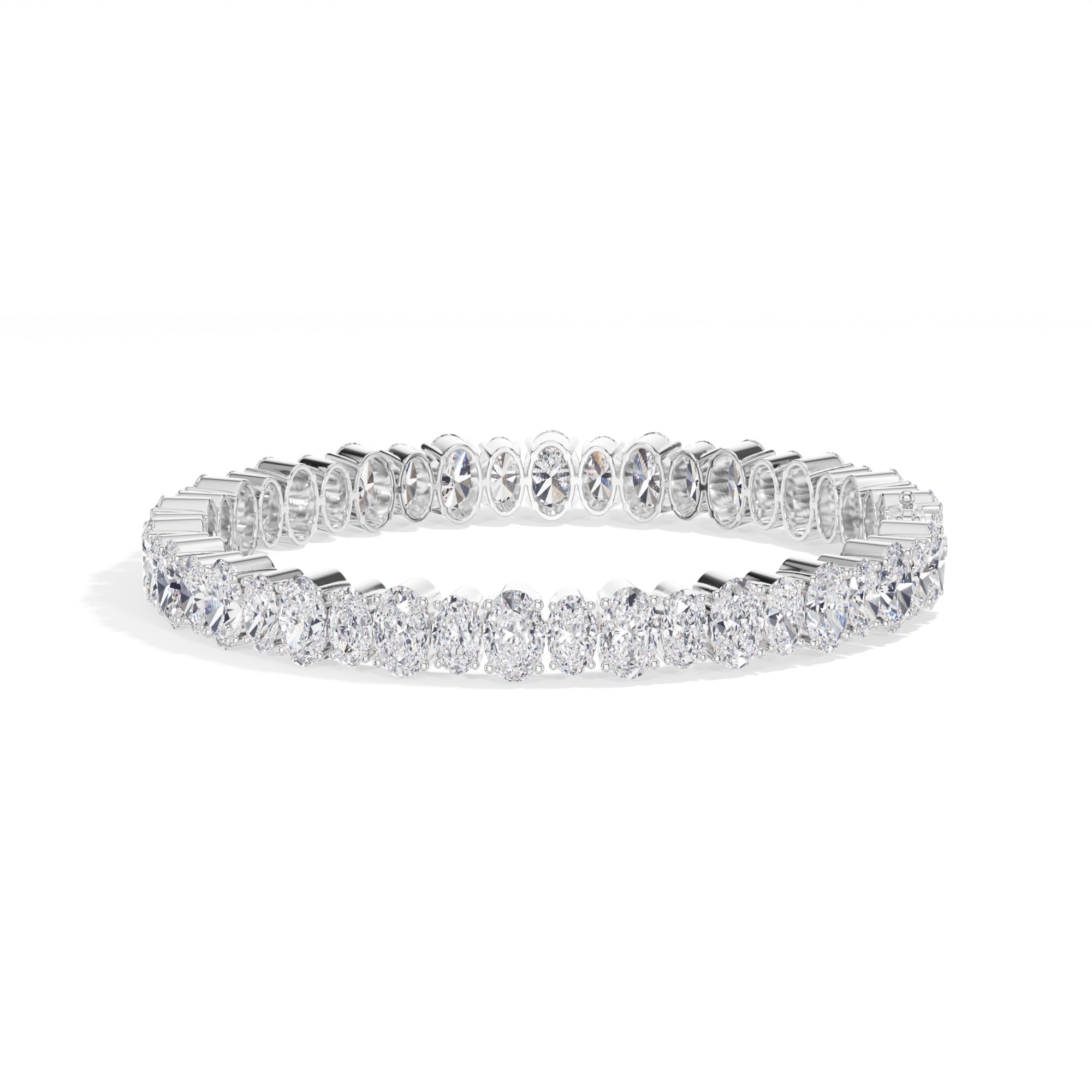 White Gold 21 50Ct Tennis Classic Oval Lab Grown Diamond Lorixa Bracelet
