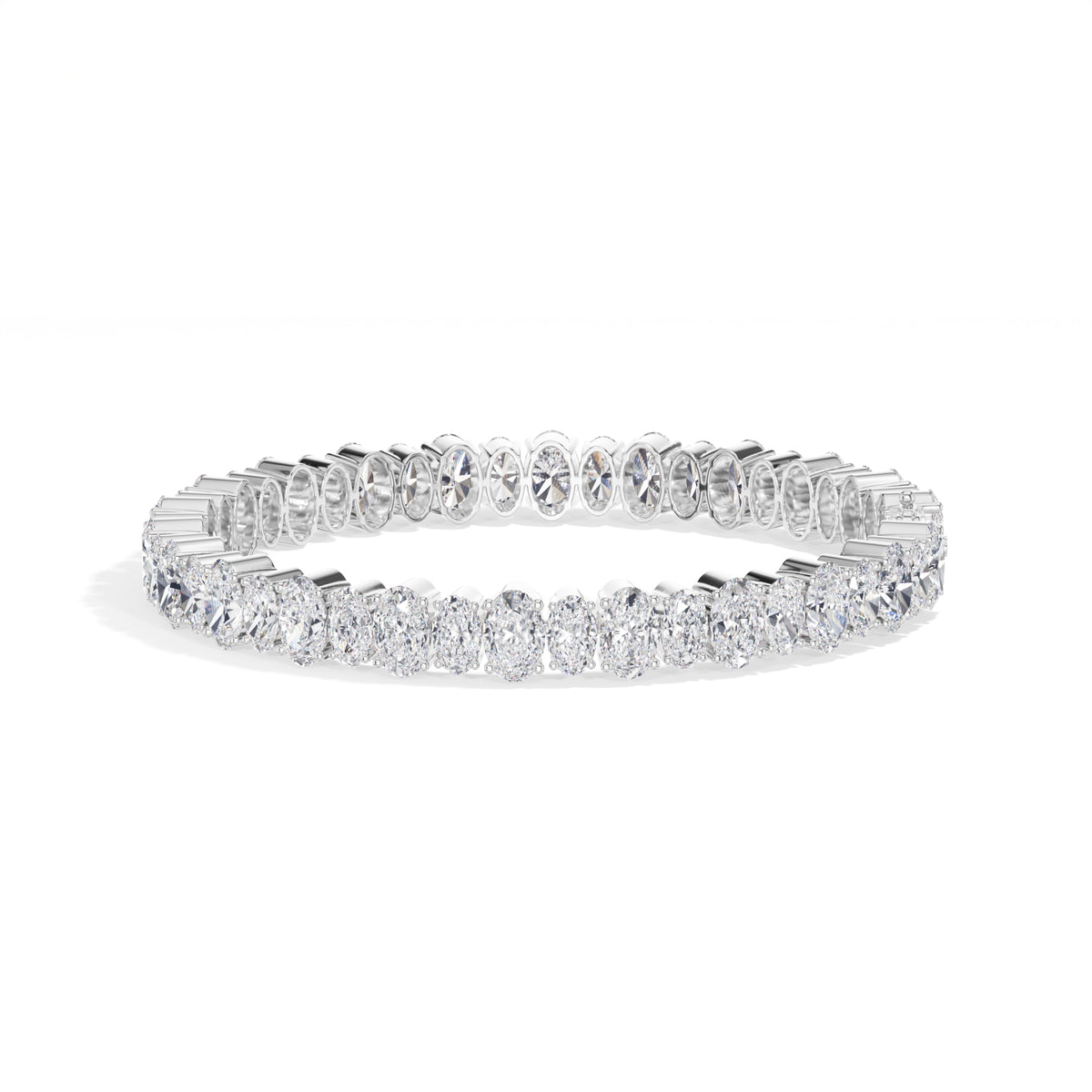 White Gold 21 50Ct Tennis Classic Oval Lab Grown Diamond Lorixa Bracelet
