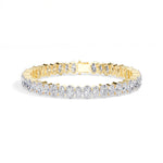 Yellow Gold 21 50Ct Tennis Classic Oval Lab Grown Diamond Lorixa Bracelet