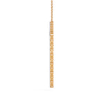 Rose Gold Linear Drop Round Lab Grown Diamond Velrix Pendant