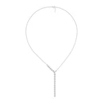 White Gold Linear Drop Round Lab Grown Diamond Velrix Pendant