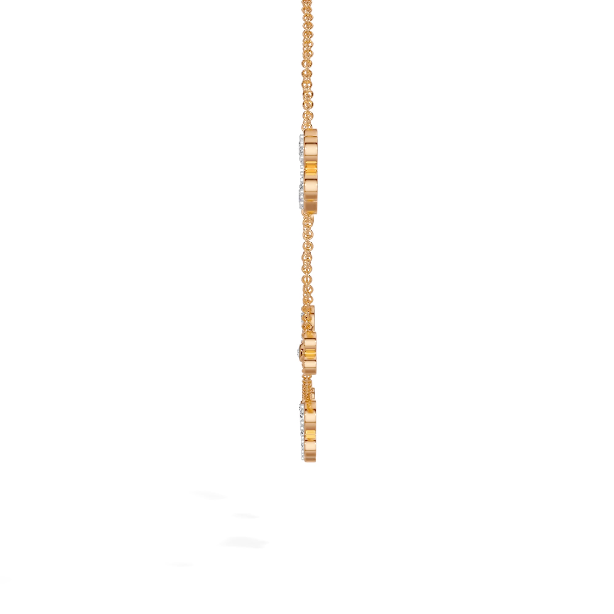 Rose Gold 1Ct Dangle Charm Round Lab Grown Diamond Zanvix Bracelet