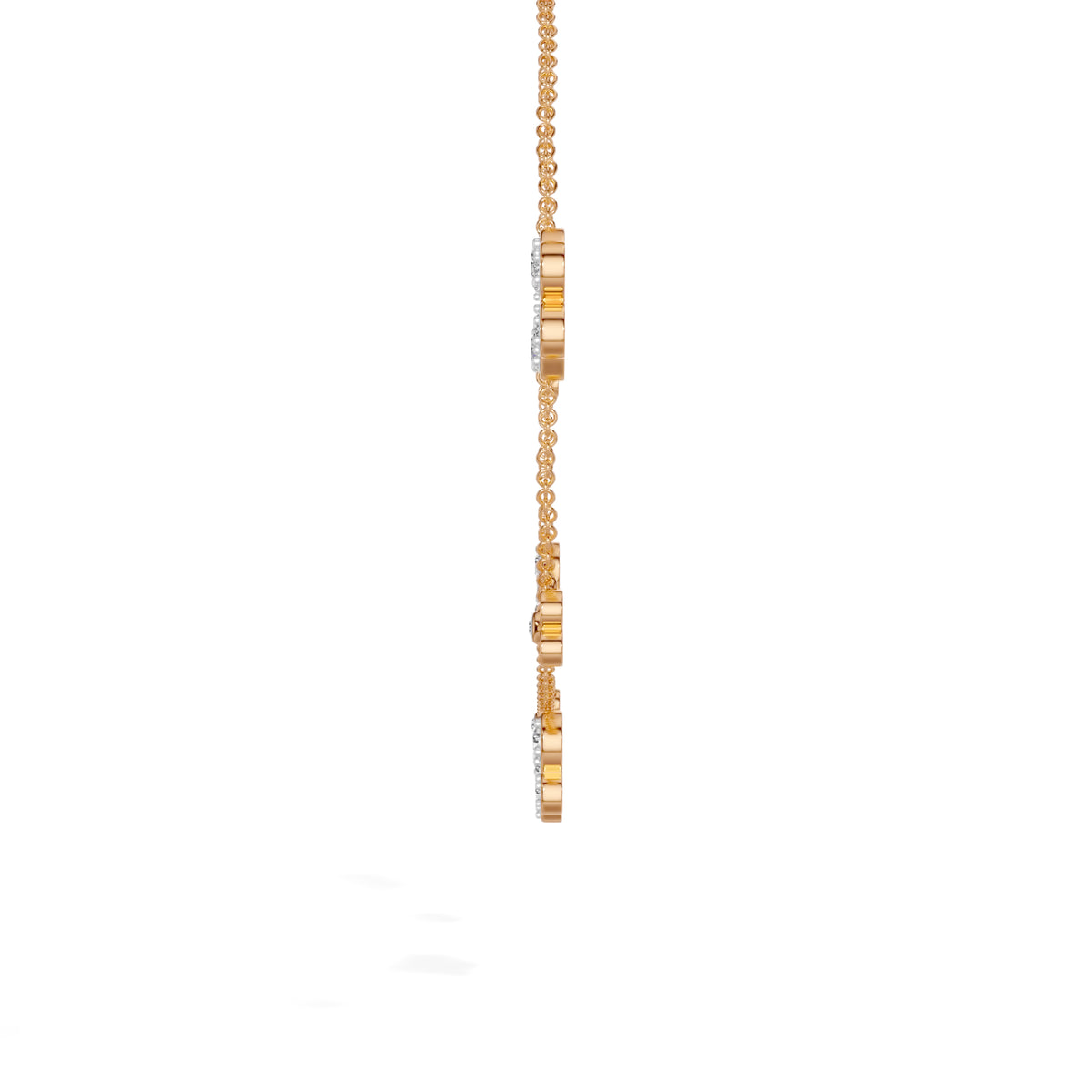 Rose Gold 1Ct Dangle Charm Round Lab Grown Diamond Zanvix Bracelet
