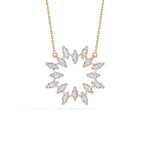 Rose Gold 1 50Ct Cluster Heart Marquise Lab Grown Diamond Korena Pendant