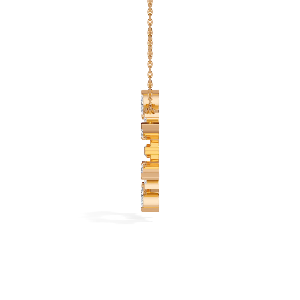 Rose Gold 1 50Ct Cluster Heart Marquise Lab Grown Diamond Korena Pendant
