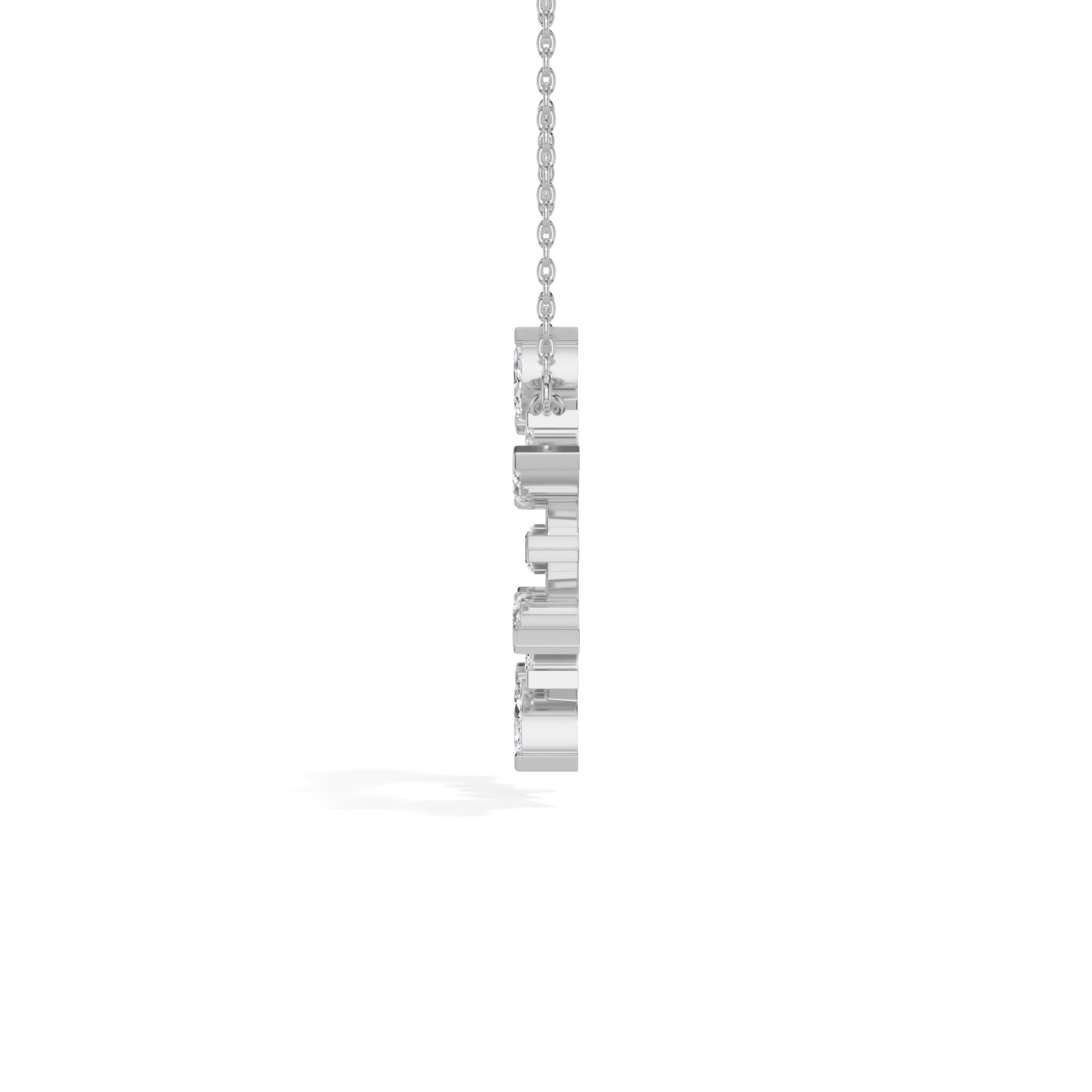 White Gold 1 50Ct Cluster Heart Marquise Lab Grown Diamond Korena Pendant