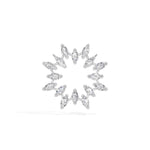 White Gold 1 50Ct Cluster Heart Marquise Lab Grown Diamond Korena Pendant