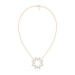 Yellow Gold 1 50Ct Cluster Heart Marquise Lab Grown Diamond Korena Pendant