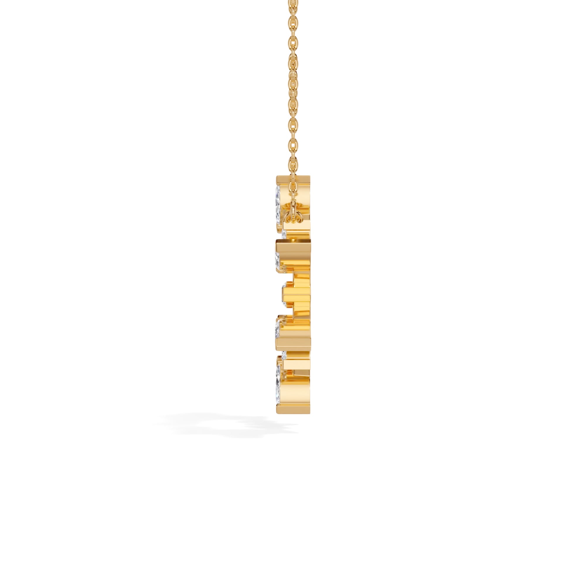 Yellow Gold 1 50Ct Cluster Heart Marquise Lab Grown Diamond Korena Pendant