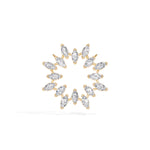 Yellow Gold 1 50Ct Cluster Heart Marquise Lab Grown Diamond Korena Pendant