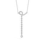 White Gold 1Ct Halo Drop Round Lab Grown Diamond Arvion Pendant