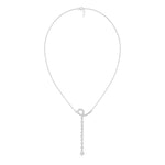 White Gold 1Ct Halo Drop Round Lab Grown Diamond Arvion Pendant