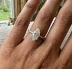 Gold 2Ct Marquise Cut Pave Lab Grown Diamond Jeselle Ring