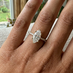 Gold 2Ct Marquise Cut Pave Lab Grown Diamond Jeselle Ring