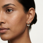 Gold Floral Vine Design Marquise Lab Grown Diamond Jovex Earring