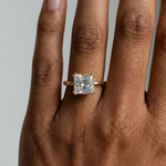 Gold 2Ct Princess Solitaire Lab Grown Diamond Karesa Ring