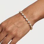 Gold 4Ct Multi Shape Lab Grown Diamond Kasha Solitaire Bracelet