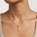 Gold Channel Round Lab Grown Diamond Kiyra Pendant