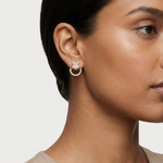 Gold Marquise Floral Halo Pave Lab Grown Diamond Kylen Earring