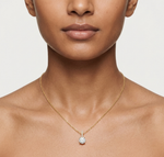 Gold Solitaire Bail Round Lab Grown Diamond Kyree Pendant