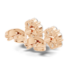 Gold Floral Cluster Design Round Lab Grown Diamond Gavyn Earring