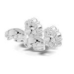 Gold Floral Cluster Design Round Lab Grown Diamond Gavyn Earring