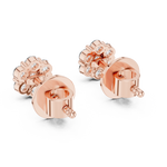 Gold 0 50Ct Round Cluster Lab Grown Diamond Stud Earrings