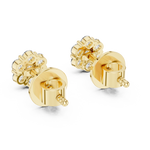Gold 0 50Ct Round Cluster Lab Grown Diamond Stud Earrings