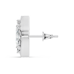 Gold 2Ct Swirl Petal Leaf Marquise Lab Grown Diamond Helix Earring