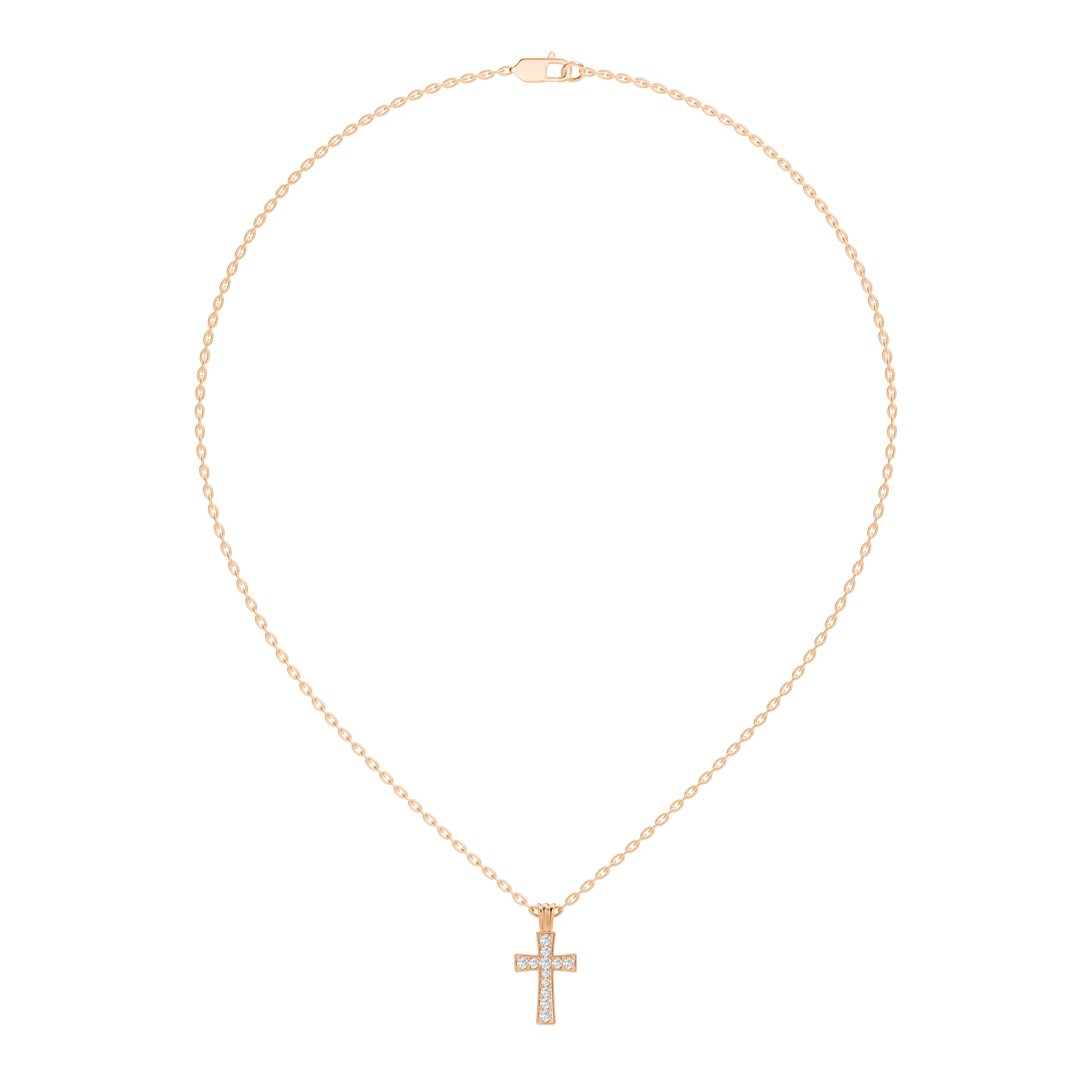 Gold Channel Setting Round Lab Grown Diamond Zynel Pendant