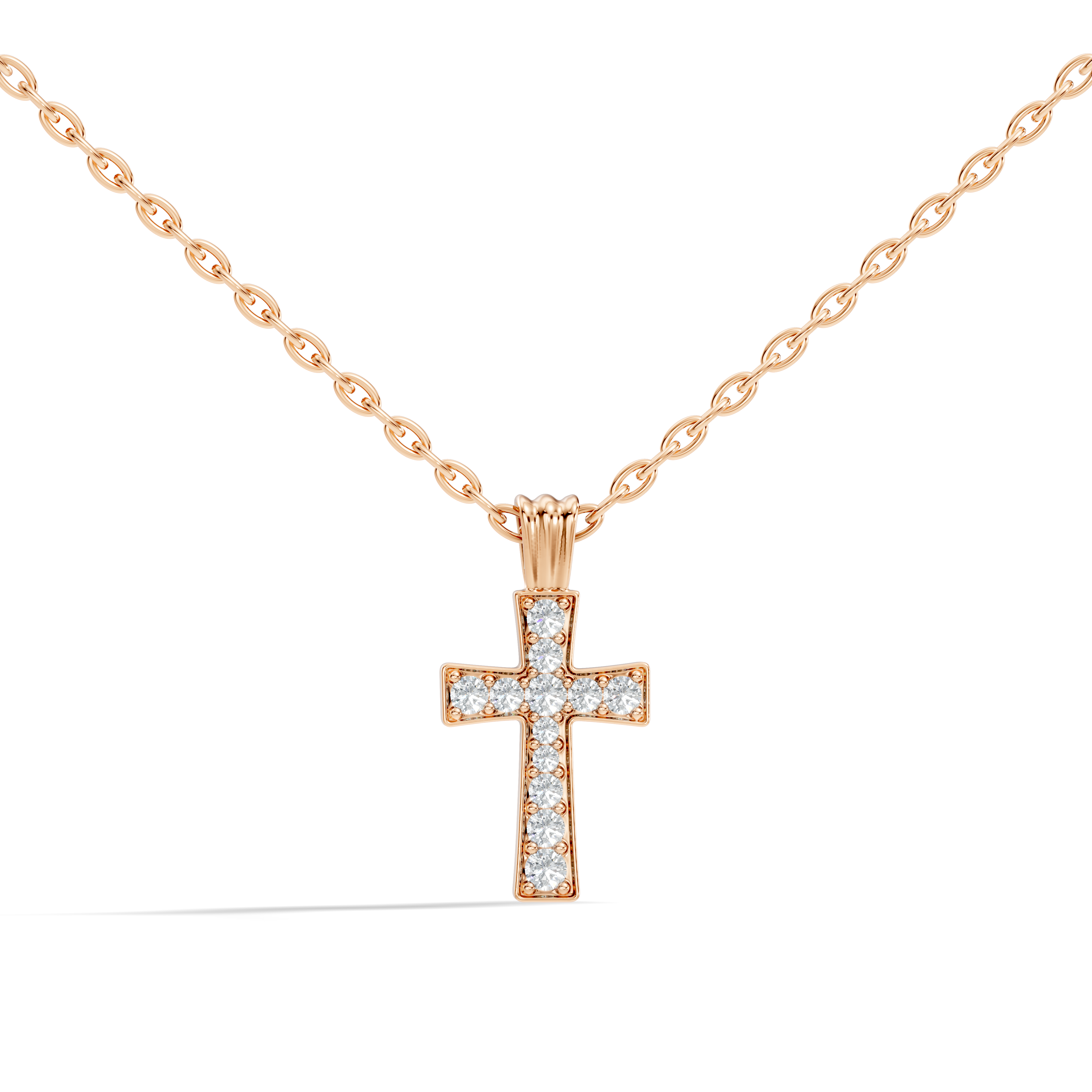 Gold Channel Setting Round Lab Grown Diamond Zynel Pendant
