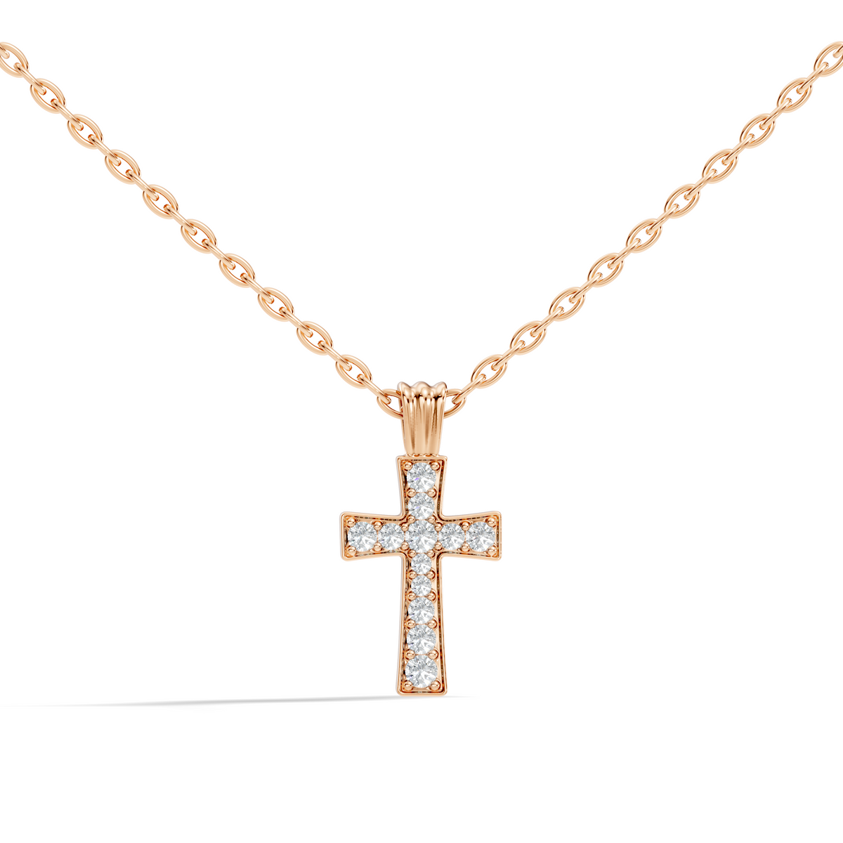 Gold Channel Setting Round Lab Grown Diamond Zynel Pendant