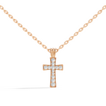 Gold Channel Setting Round Lab Grown Diamond Zynel Pendant