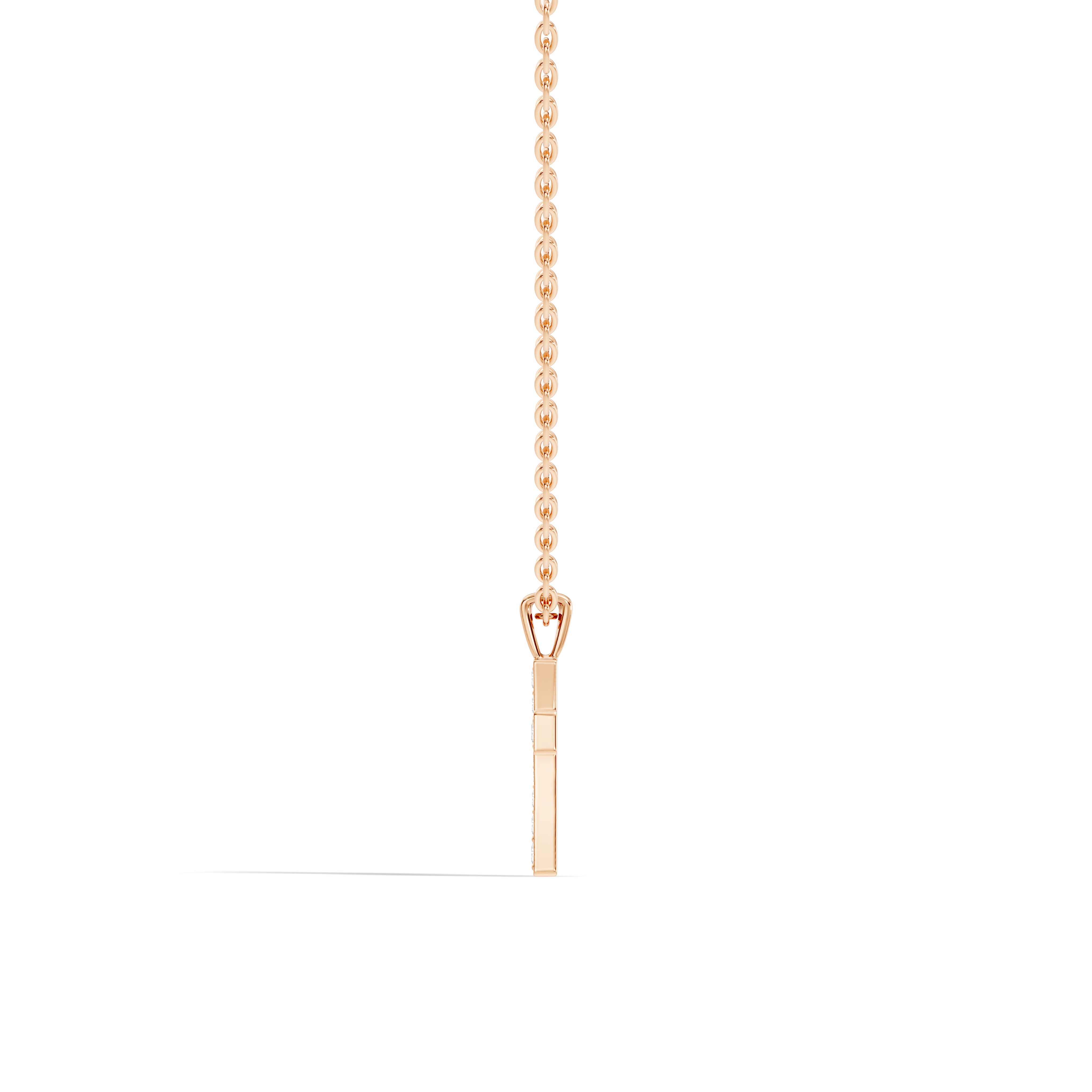 Gold Channel Setting Round Lab Grown Diamond Zynel Pendant