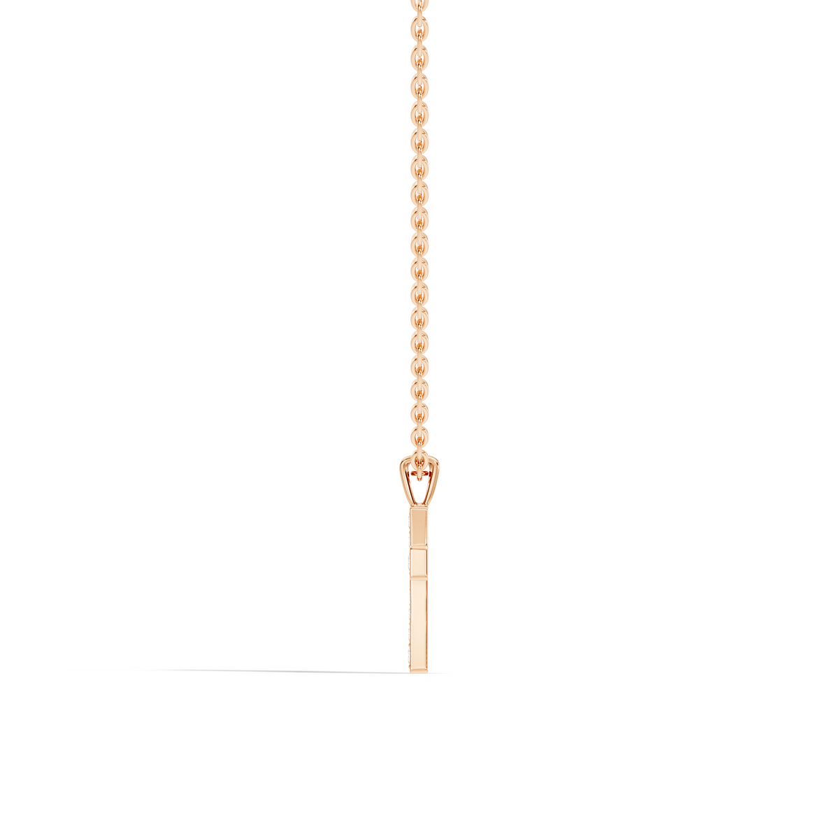Gold Channel Setting Round Lab Grown Diamond Zynel Pendant